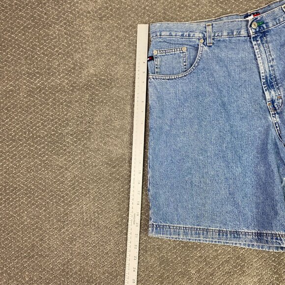 Vintage Y2K Tommy Hilfiger Denim Shorts Men's 38 Blue Jean cotton Made in Canada - Picture 8 of 10